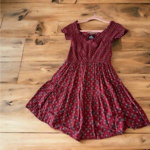 Cute burgundy garden dress